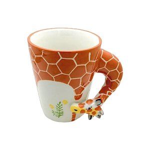 HOMEE Giraffe Coffee Tea Mug, Ceramic Porcelain, Painted African Animal, Cup